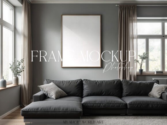 Download Mockup Frame Above the Sofa PSD - Above Collection